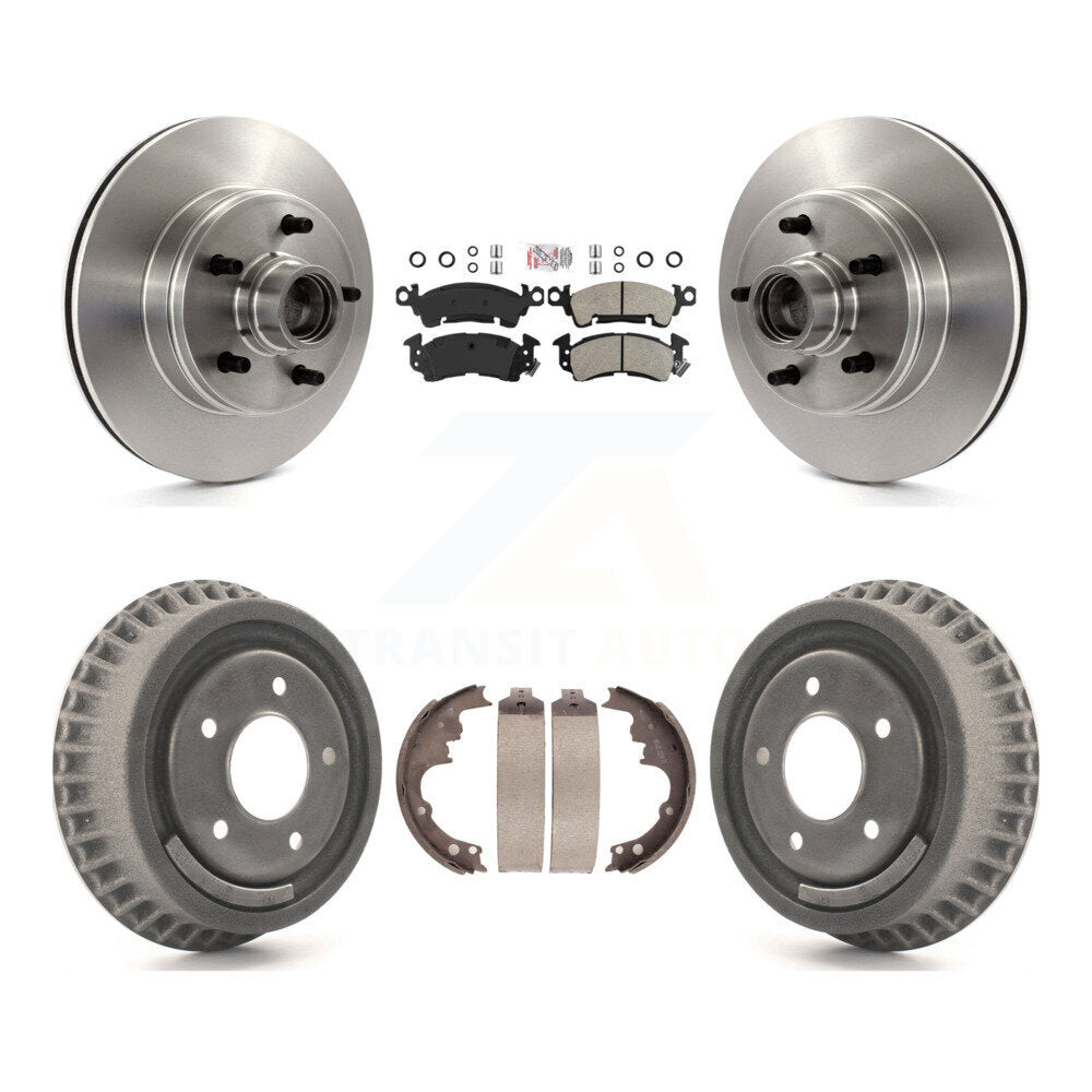 Front Rear Disc Brake Rotor Hub Semi-Metallic Pad Drum Kit For Chevrolet Astro GMC Safari K8A-105403