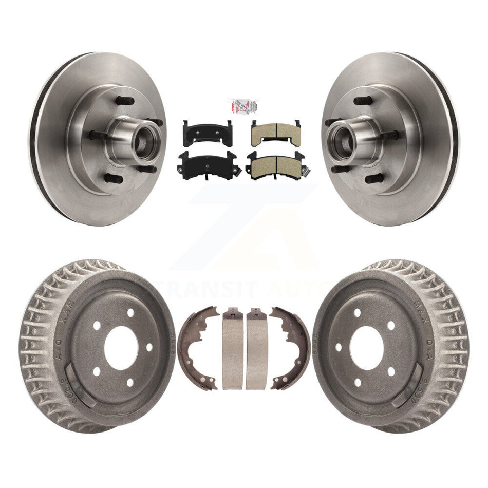 Front Rear Disc Brake Rotor Semi-Metallic Pad Drum Kit For Chevrolet S10 GMC Sonoma Jimmy K8A-105406