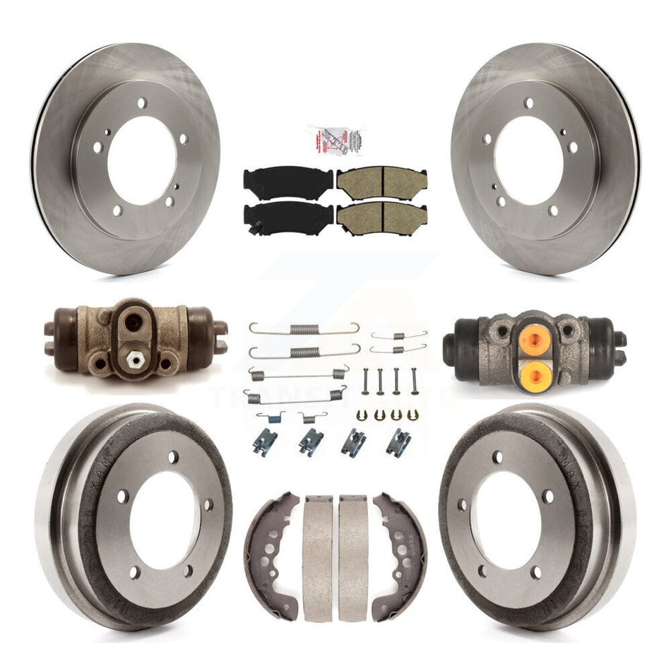 Front Rear Disc Brake Rotor Semi-Metallic Pad Drum Kit (9Pc) For Chevrolet Tracker Suzuki K8A-105414