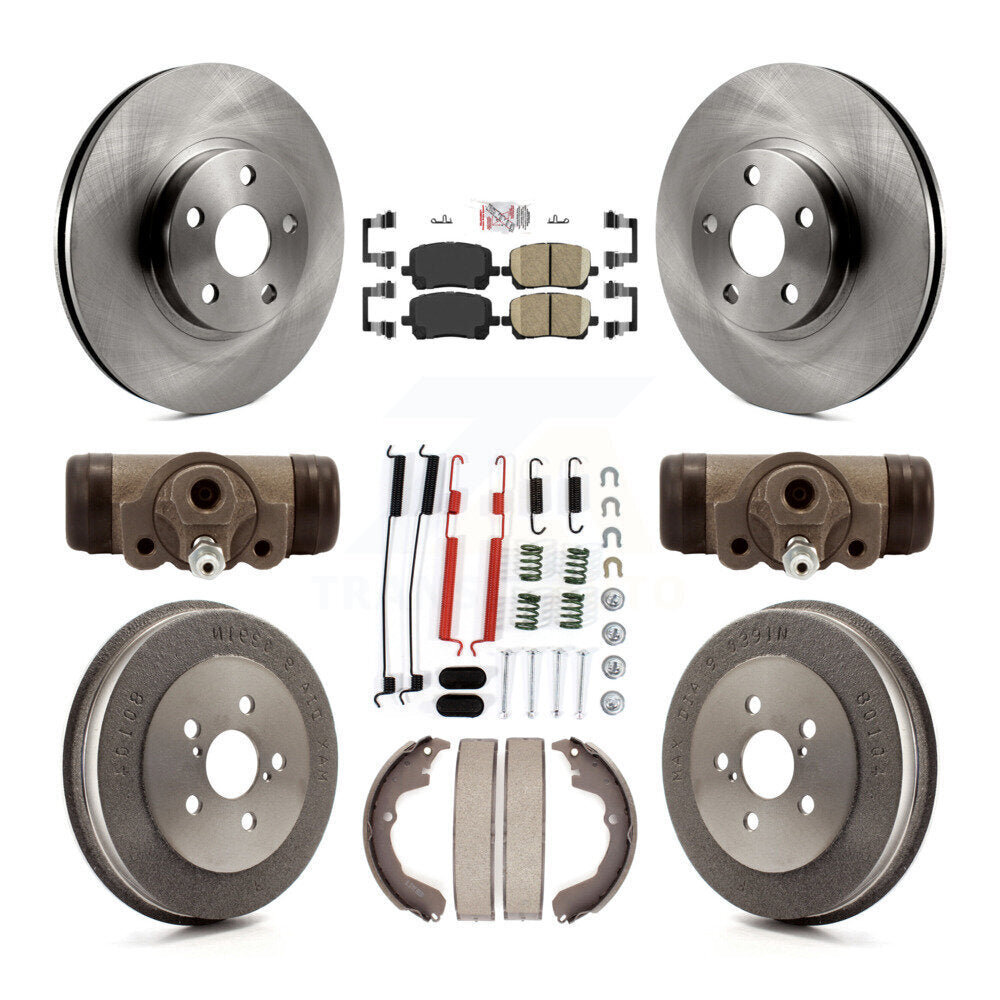 Front Rear Disc Brake Rotor Ceramic Pad And Drum Kit (9Pc) For Toyota Matrix Pontiac Vibe K8A-105420
