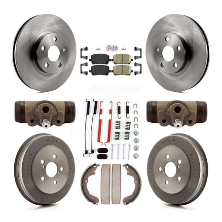 Front Rear Disc Brake Rotor Ceramic Pad And Drum Kit (9Pc) For Toyota Matrix Pontiac Vibe K8A-105420