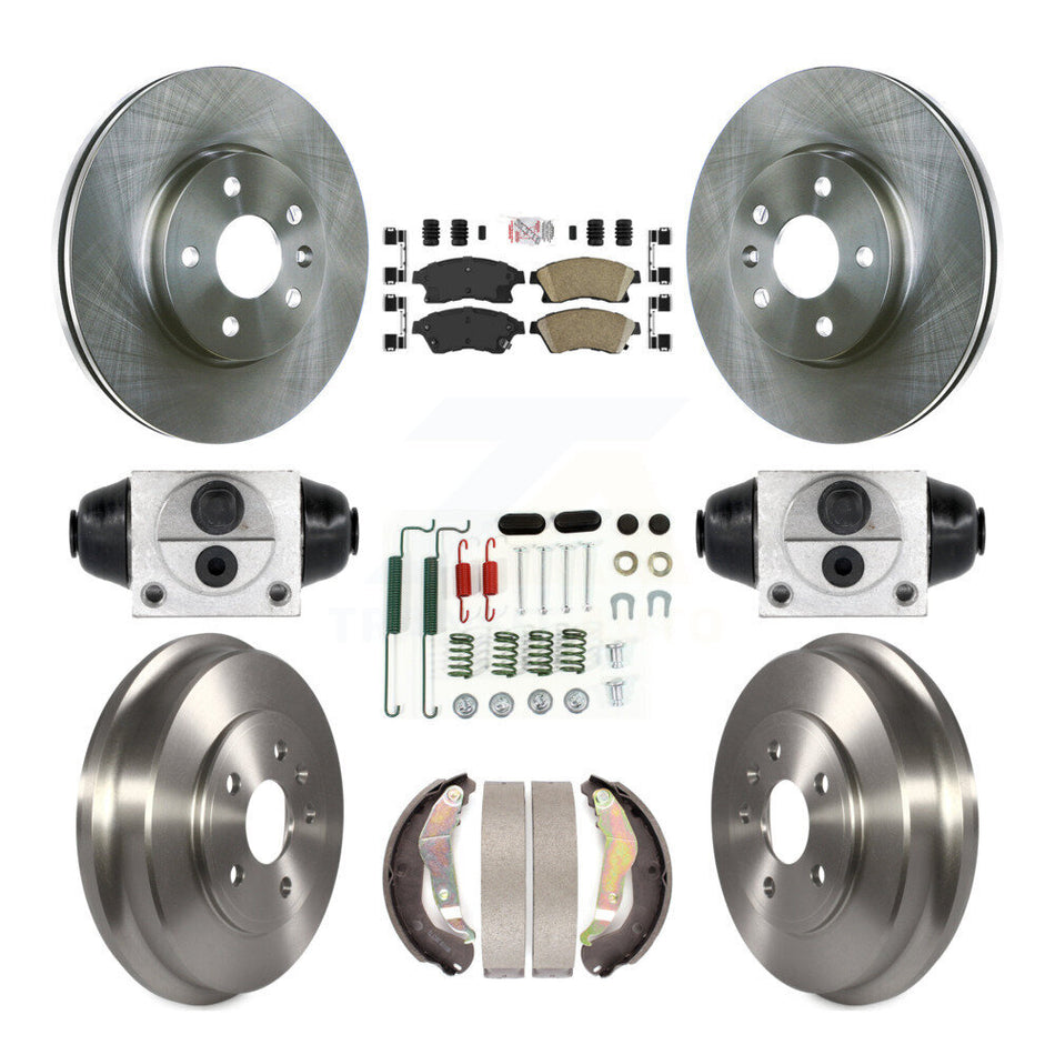 Front Rear Disc Brake Rotors Ceramic Pads And Drum Kit (9Pc) For Chevrolet Sonic K8A-105467