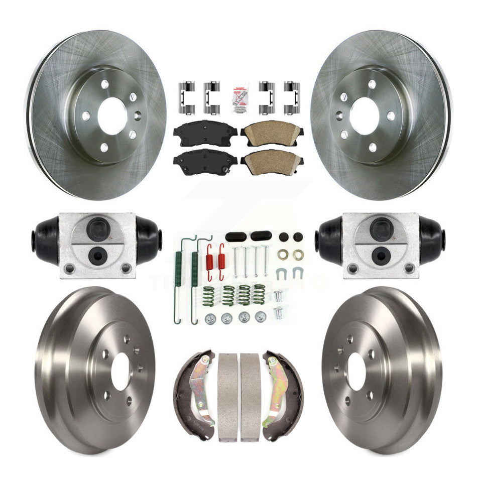 Front Rear Disc Brake Rotors Ceramic Pads And Drum Kit (9Pc) For Chevrolet Sonic K8A-105468