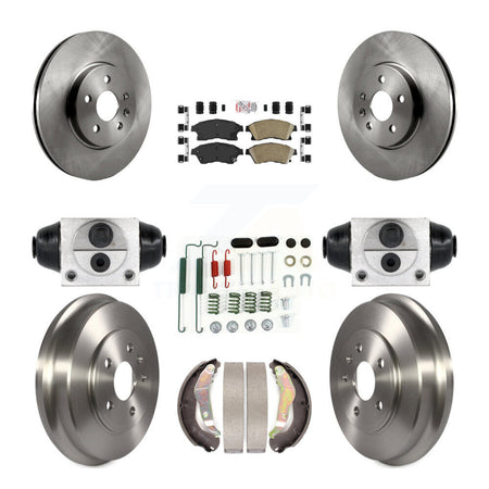 Front Rear Disc Brake Rotor Ceramic Pad & Drum Kit (9Pc) For 2013-2014 Chevrolet Sonic RS K8A-105469