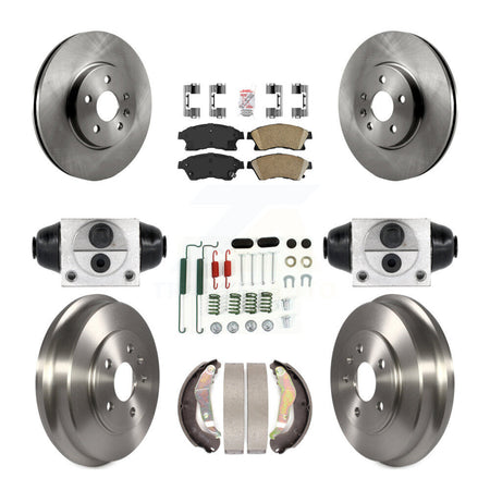 Front Rear Disc Brake Rotor Ceramic Pad & Drum Kit (9Pc) For 2013-2014 Chevrolet Sonic RS K8A-105470