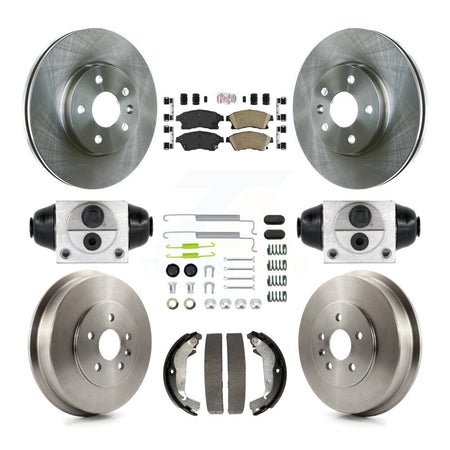 Front Rear Disc Brake Rotors Ceramic Pads And Drum Kit (9Pc) For Chevrolet Cruze Limited K8A-105489