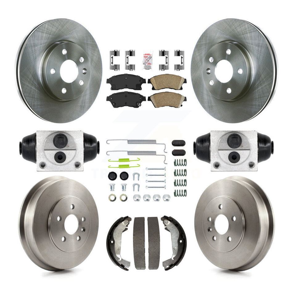 Front Rear Disc Brake Rotors Ceramic Pads And Drum Kit (9Pc) For Chevrolet Cruze Limited K8A-105490