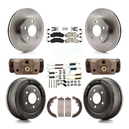 Front Rear Brake Rotor Semi-Metallic Pad Drum Kit (9Pc) For Ford Ranger Mazda B4000 B3000 K8A-105492