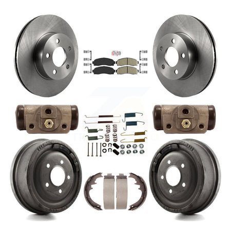 Front Rear Disc Brake Rotors Ceramic Pads And Drum Kit (9Pc) For Ford Ranger Mazda B4000 K8A-105494