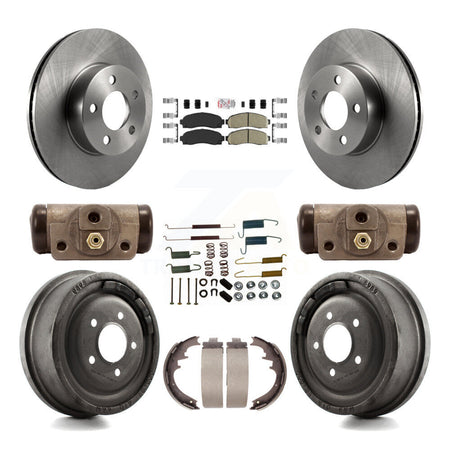Front Rear Disc Brake Rotors Ceramic Pads And Drum Kit (9Pc) For Ford Ranger Mazda B4000 K8A-105495