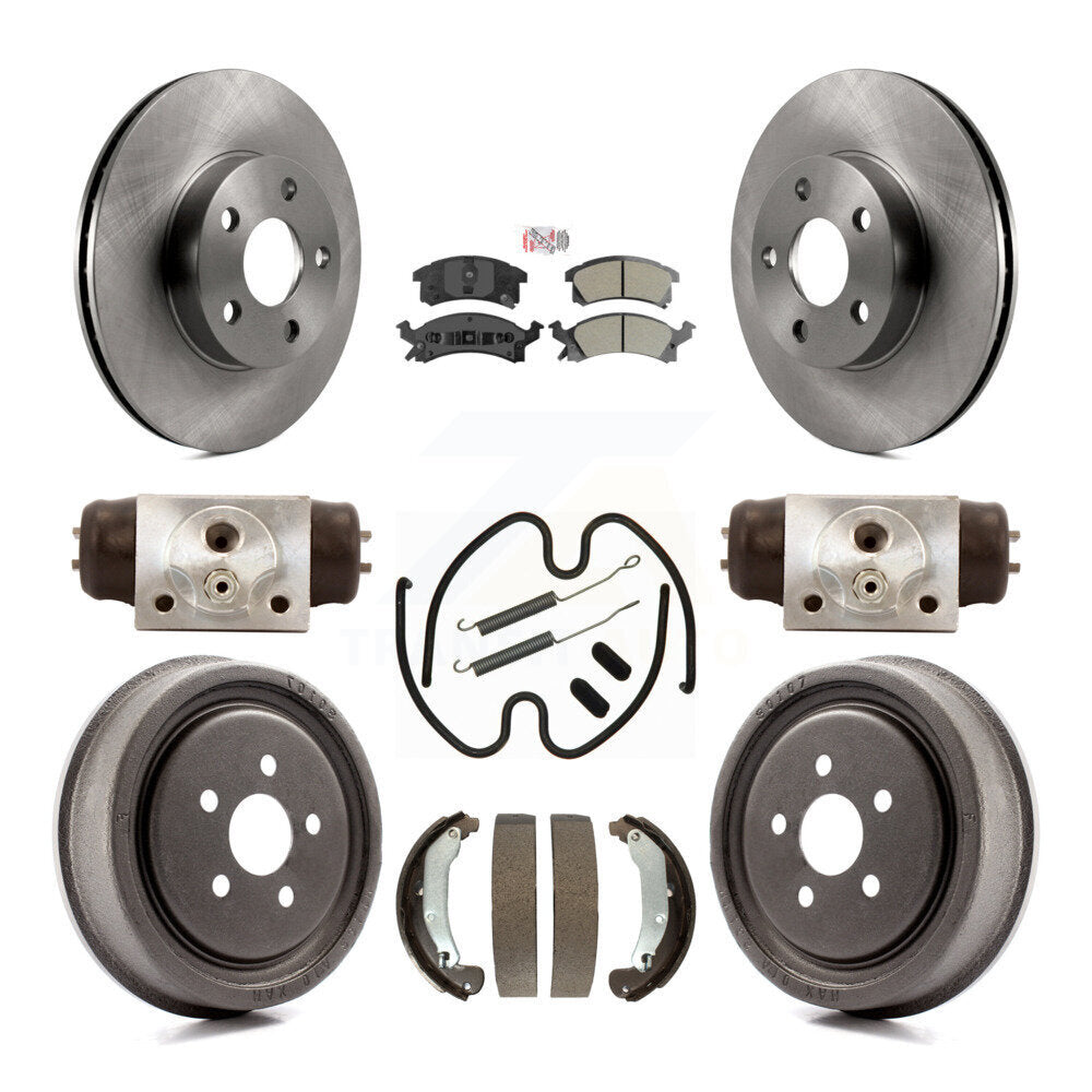 Front Rear Brake Rotor Semi-Metallic Pad And Drum Kit (9Pc) For Pontiac Sunfire Chevrolet K8A-105523