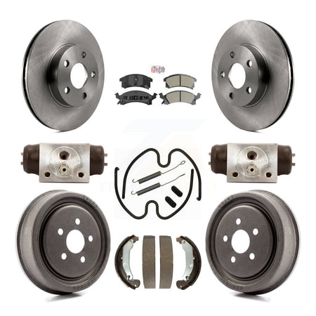 Front Rear Brake Rotor Semi-Metallic Pad And Drum Kit (9Pc) For Pontiac Sunfire Chevrolet K8A-105523