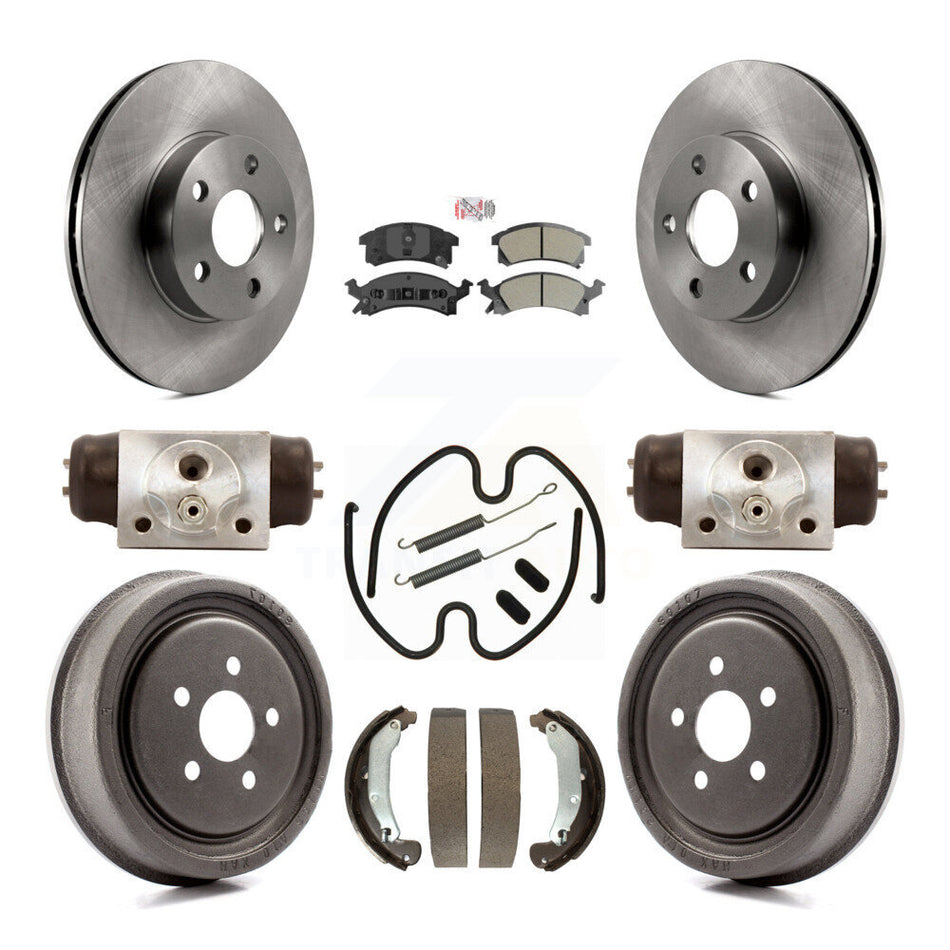 Front Rear Brake Rotor Semi-Metallic Pad And Drum Kit (9Pc) For Pontiac Sunfire Chevrolet K8A-105523