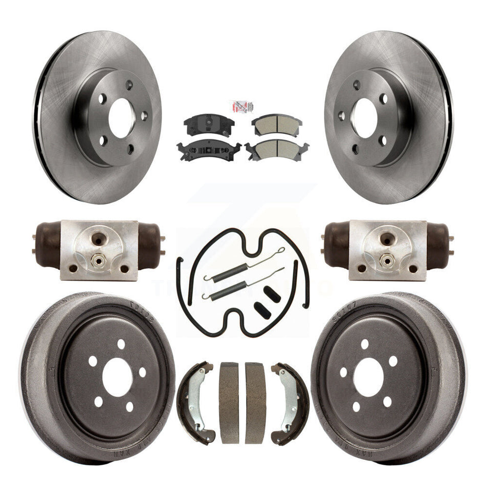 Front Rear Brake Rotor Semi-Metallic Pad And Drum Kit (9Pc) For Pontiac Sunfire Chevrolet K8A-105523