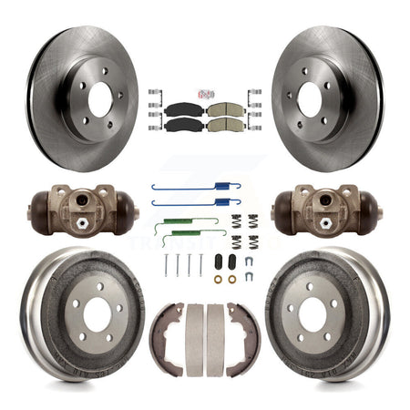 Front Rear Disc Brake Rotor Ceramic Pad & Drum Kit (9Pc) For Chevrolet Equinox Saturn Vue K8A-105525