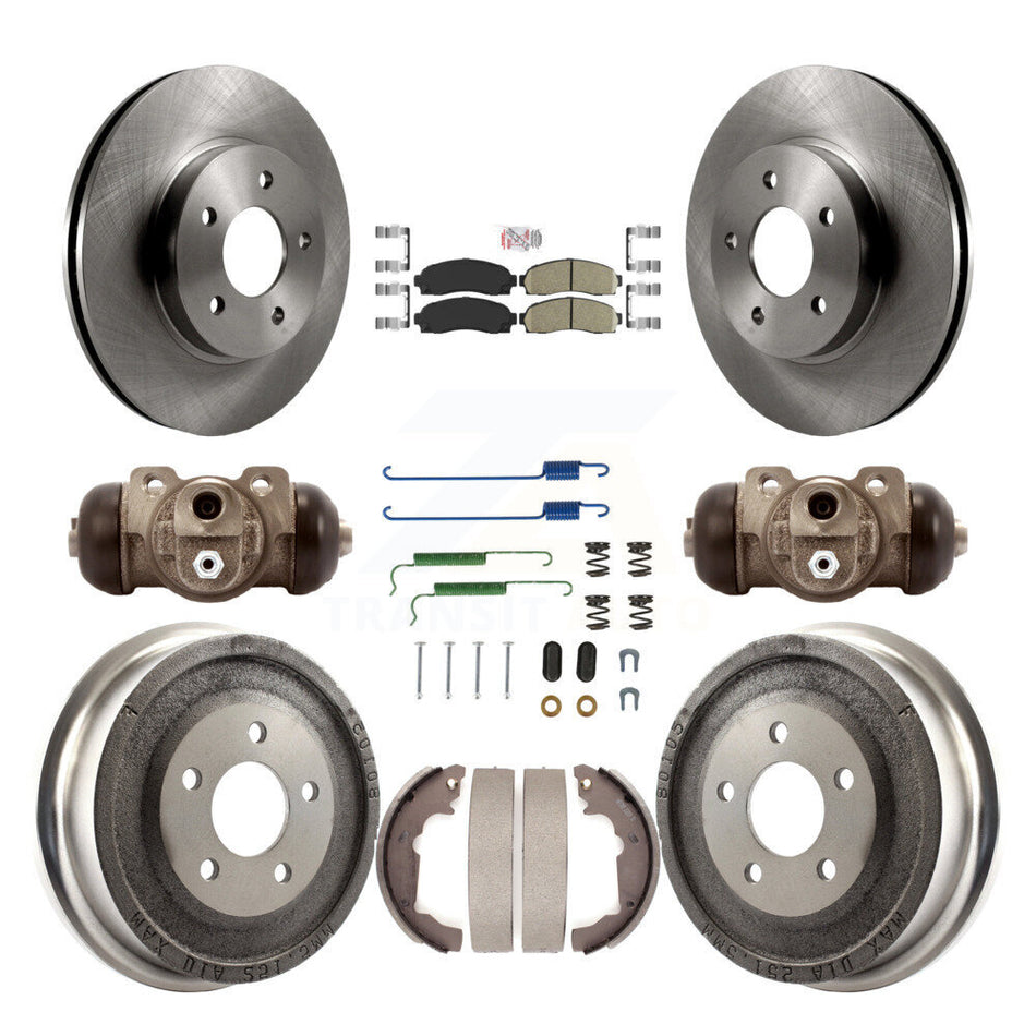 Front Rear Disc Brake Rotor Ceramic Pad & Drum Kit (9Pc) For Chevrolet Equinox Saturn Vue K8A-105525
