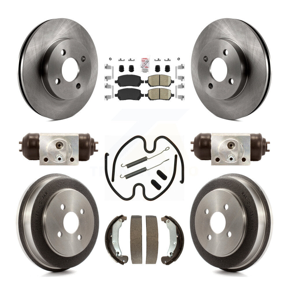 Front Rear Brake Rotor Ceramic Pad Drum Kit (9Pc) For Pontiac Chevrolet Cobalt Saturn Ion K8A-105532