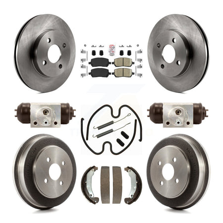 Front Rear Brake Rotor Ceramic Pad Drum Kit (9Pc) For Pontiac Chevrolet Cobalt Saturn Ion K8A-105532