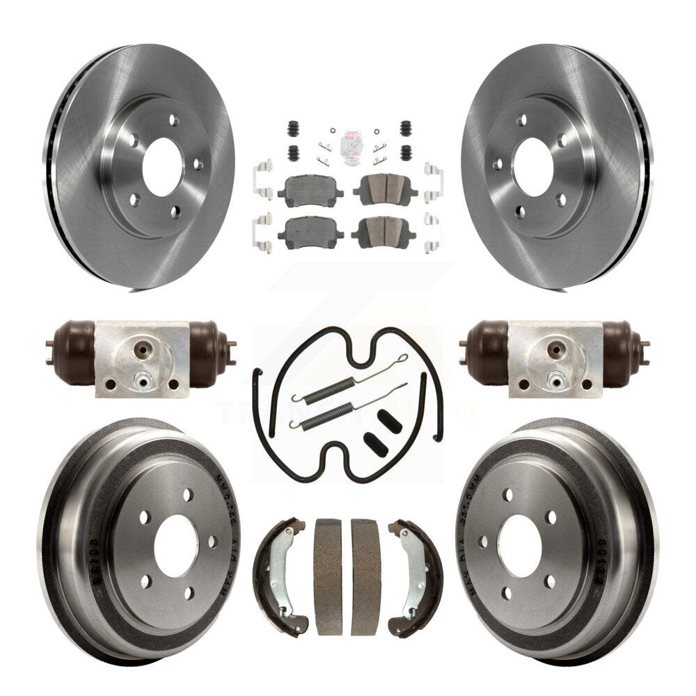 Front Rear Disc Brake Rotors Ceramic Pads And Drum Kit (9Pc) For Chevrolet HHR K8A-105533