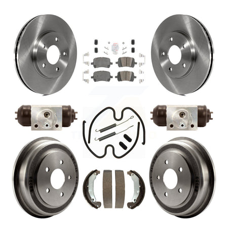 Front Rear Disc Brake Rotors Ceramic Pads And Drum Kit (9Pc) For Chevrolet HHR K8A-105533