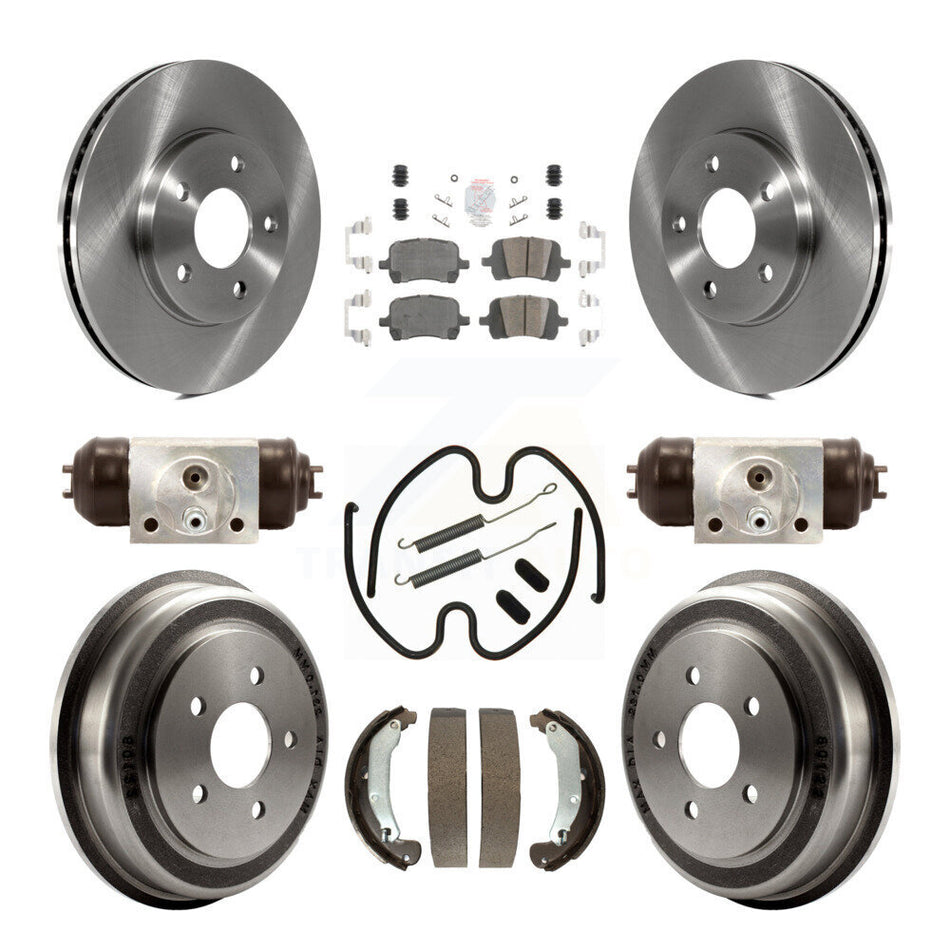 Front Rear Disc Brake Rotors Ceramic Pads And Drum Kit (9Pc) For Chevrolet HHR K8A-105533
