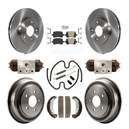 Front Rear Disc Brake Rotors Ceramic Pads And Drum Kit (9Pc) For Chevrolet HHR K8A-105534