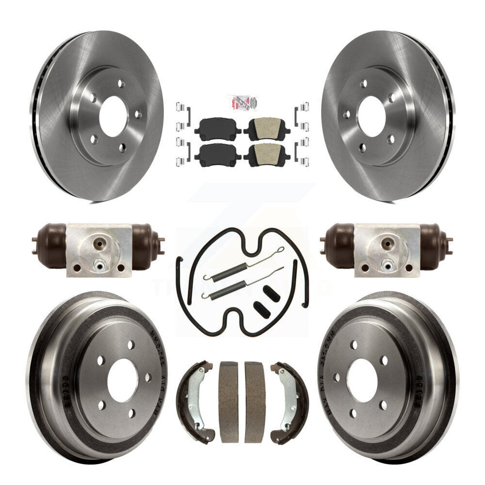 Front Rear Disc Brake Rotors Ceramic Pads And Drum Kit (9Pc) For Chevrolet HHR K8A-105534