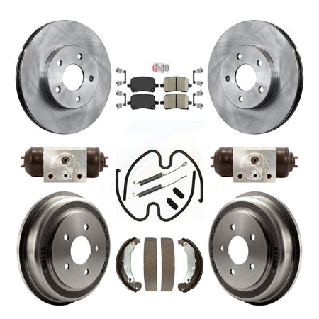 Front Rear Brake Rotor Ceramic Pad & Drum Kit (9Pc) For 07-08 Pontiac G5 Disc rear brakes K8A-105539