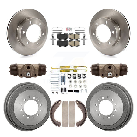 Front Rear Disc Brake Rotors Ceramic Pads And Drum Kit (9Pc) For Toyota Tacoma K8A-105557