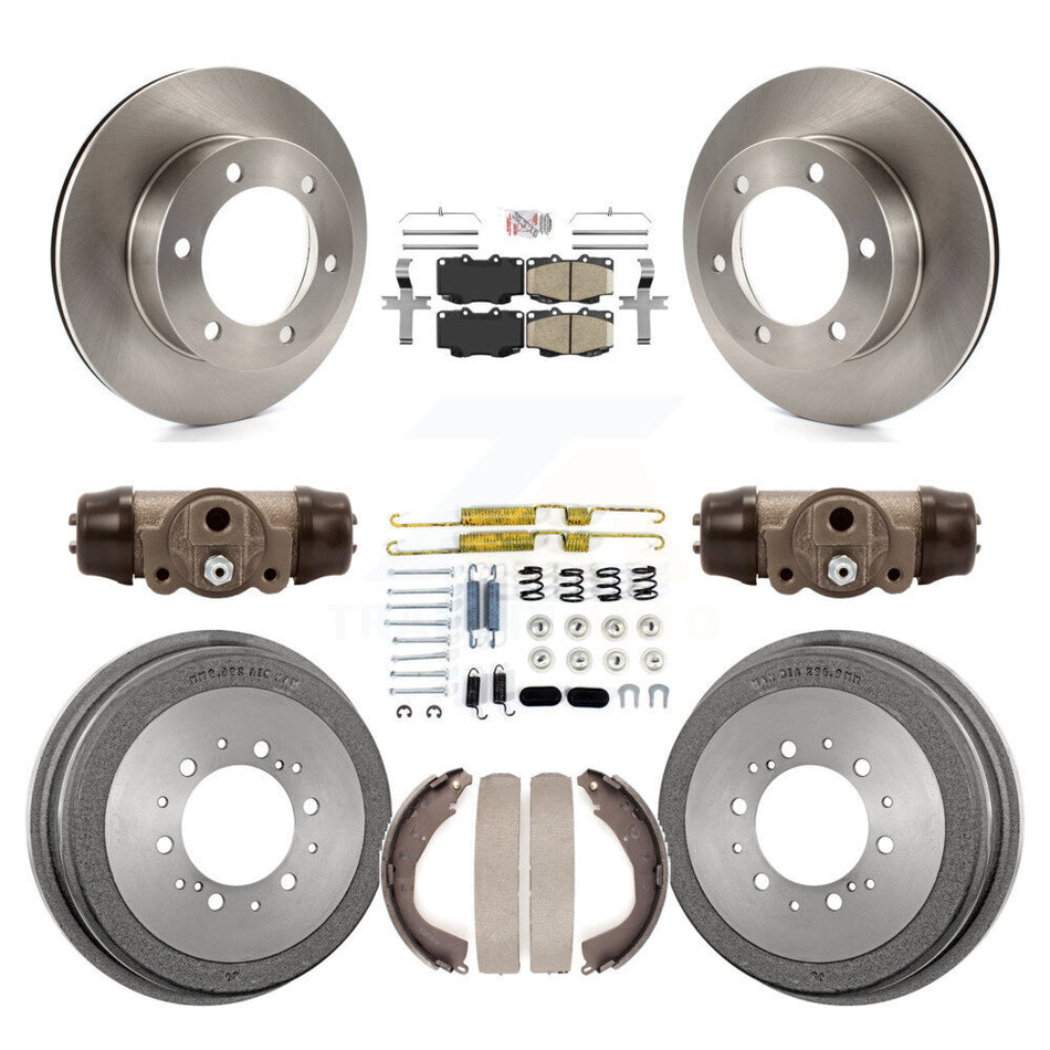 Front Rear Disc Brake Rotors Ceramic Pads And Drum Kit (9Pc) For Toyota Tacoma K8A-105557