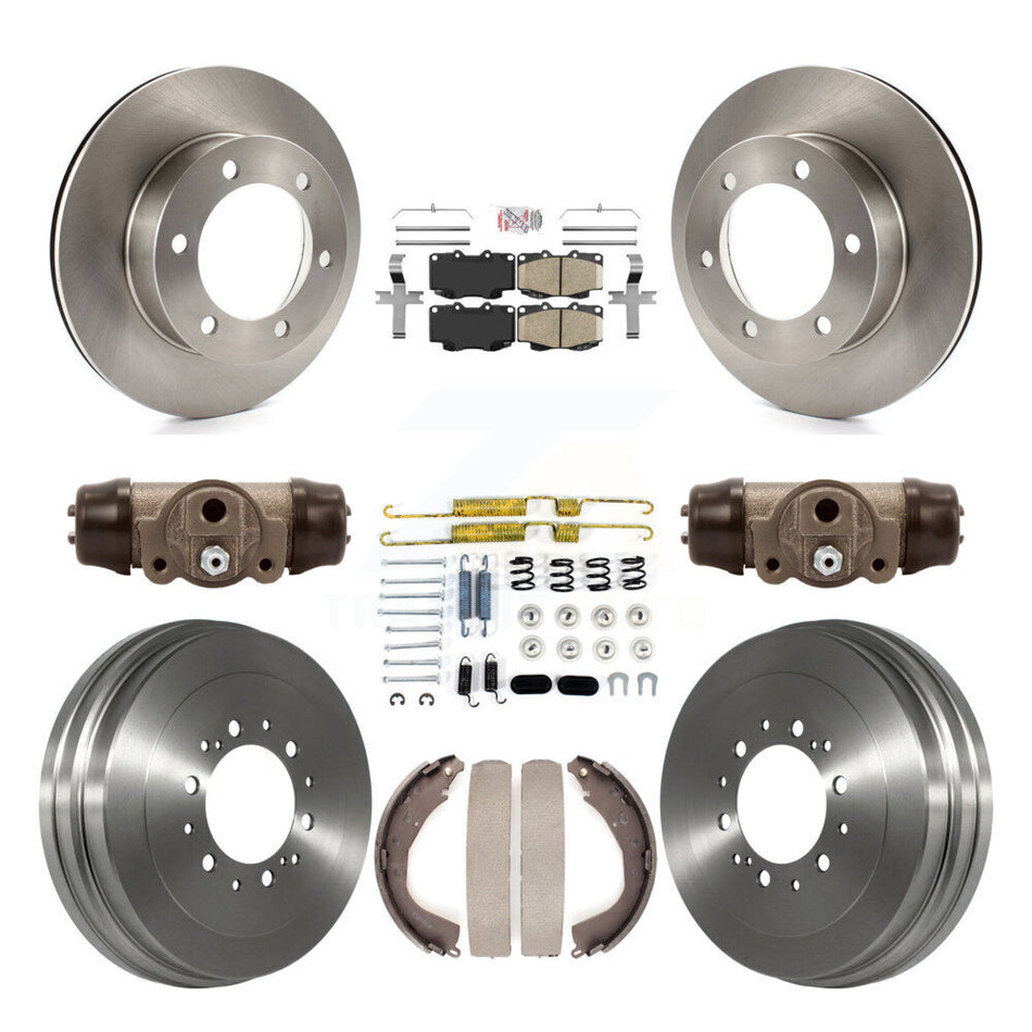 Front Rear Disc Brake Rotors Ceramic Pads And Drum Kit (9Pc) For Toyota Tacoma K8A-105558