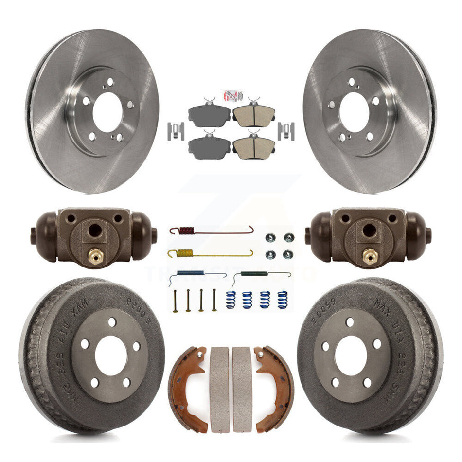 Front Rear Disc Brake Rotors Ceramic Pad And Drum Kit (9Pc) For Ford Taurus Mercury Sable K8A-105560