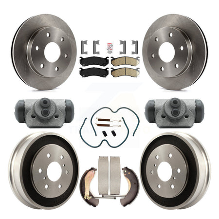 Front Rear Brake Rotor Ceramic Pad Drum Kit (9Pc) For Chevrolet Silverado 1500 GMC Sierra K8A-105568