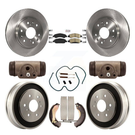 Front Rear Brake Rotor Ceramic Pad Drum Kit (9Pc) For Chevrolet Silverado 1500 GMC Sierra K8A-105577