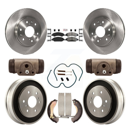Front Rear Brake Rotors Semi-Metallic Pad Drum Kit (9Pc) For Chevrolet Silverado 1500 GMC K8A-105579