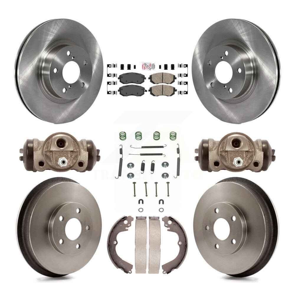 Front Rear Brake Rotors Ceramic Pad Drum Kit (9Pc) For 02-03 Subaru Impreza Outback RS TS K8A-105613
