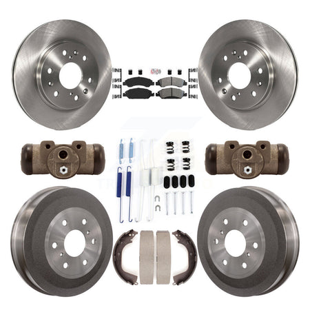 Front Rear Brake Rotor Semi-Metallic Pad And Drum Kit (9Pc) For GMC Sierra 1500 Chevrolet K8A-105624