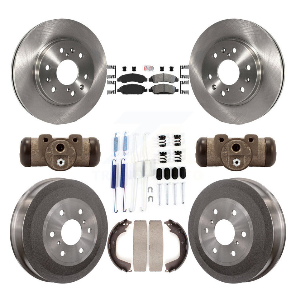 Front Rear Brake Rotor Semi-Metallic Pad And Drum Kit (9Pc) For GMC Sierra 1500 Chevrolet K8A-105624