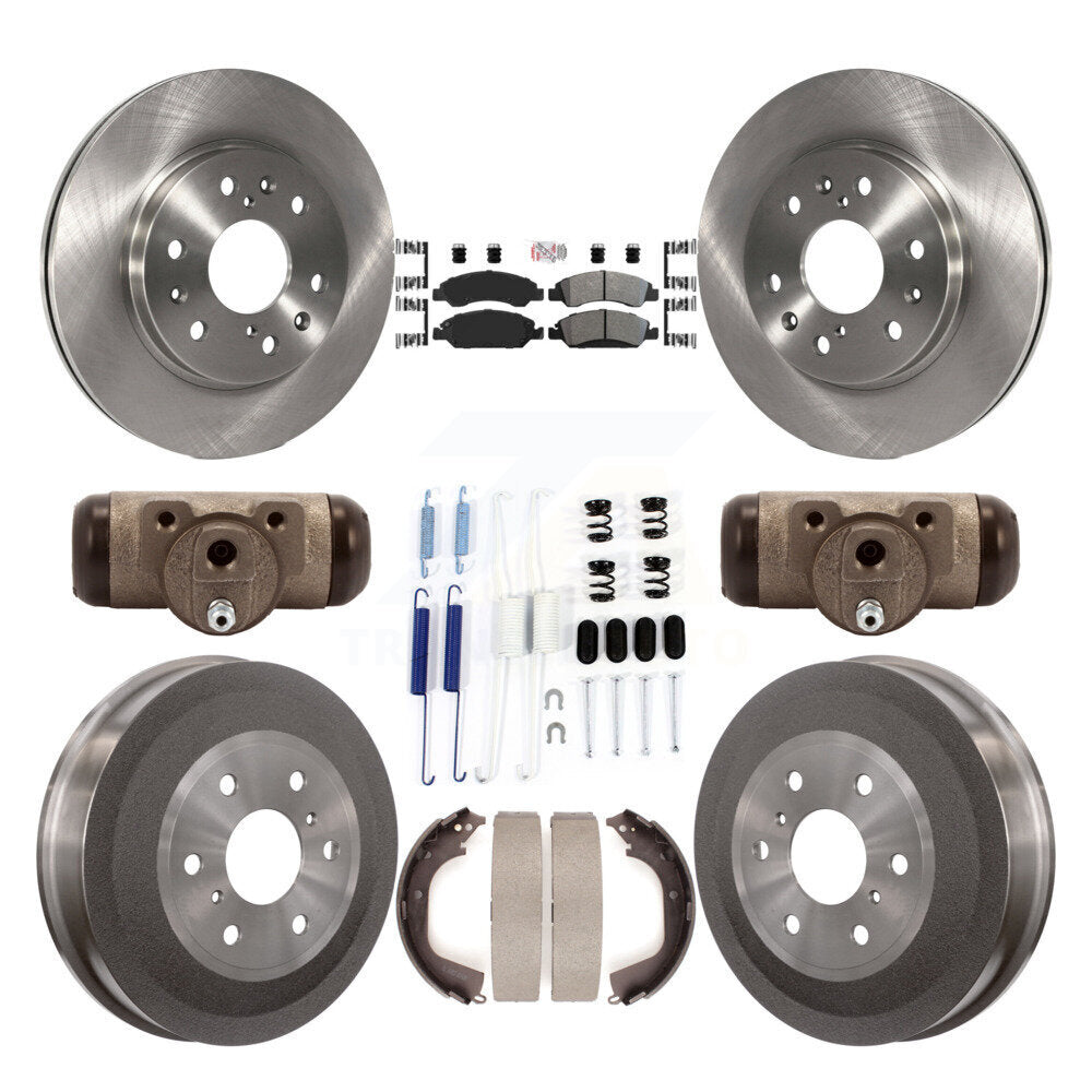 Front Rear Brake Rotor Semi-Metallic Pad And Drum Kit (9Pc) For GMC Sierra 1500 Chevrolet K8A-105625