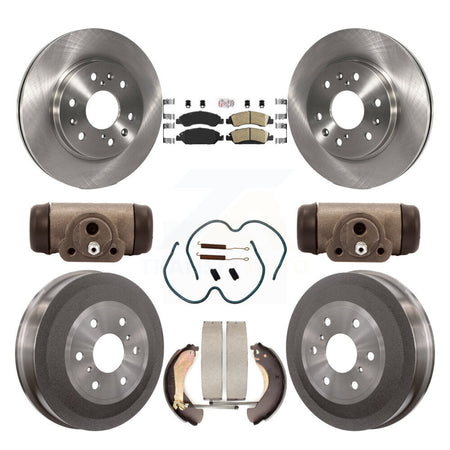 Front Rear Brake Rotor Ceramic Pad Drum Kit (9Pc) For Chevrolet Silverado 1500 GMC Sierra K8A-105626