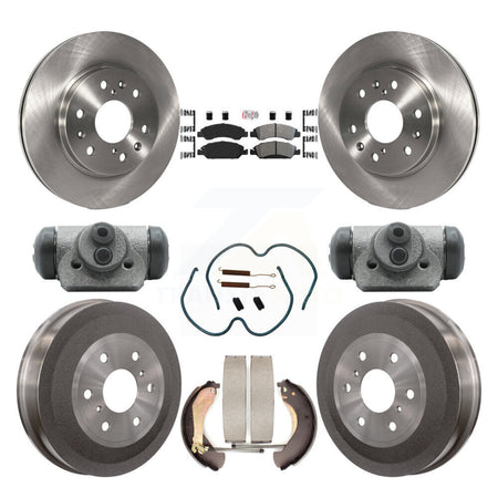 Front Rear Brake Rotors Semi-Metallic Pad Drum Kit (9Pc) For Chevrolet Silverado 1500 GMC K8A-105631