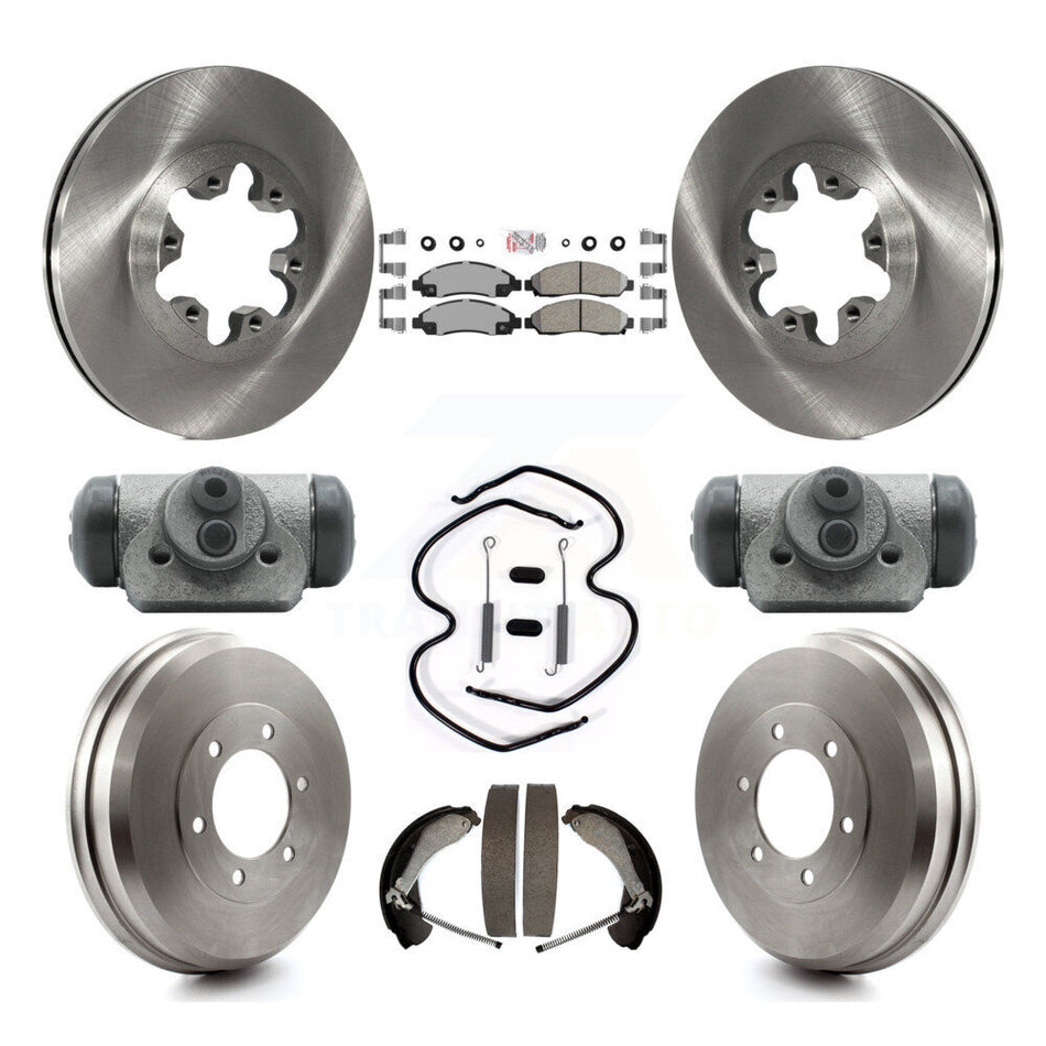 Front Rear Brake Rotor Ceramic Pad Drum Kit (9Pc) For Chevrolet Colorado GMC Canyon Isuzu K8A-105638