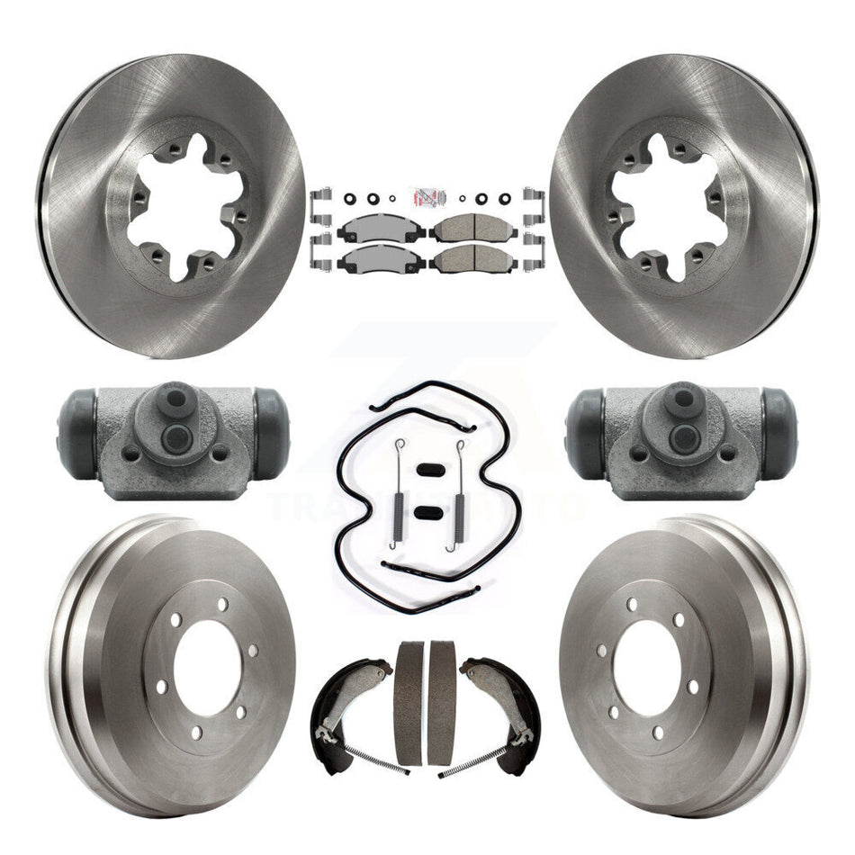 Front Rear Brake Rotor Ceramic Pad Drum Kit (9Pc) For Chevrolet Colorado GMC Canyon Isuzu K8A-105638