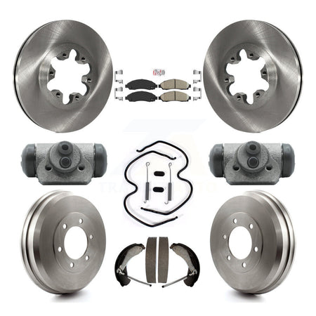 Front Rear Brake Rotor Ceramic Pad Drum Kit (9Pc) For Chevrolet Colorado GMC Canyon Isuzu K8A-105639