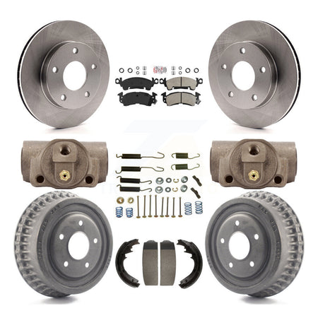 Front Rear Disc Brake Rotors Semi-Metallic Pads And Drum Kit (9Pc) For GMC Jimmy K8A-105646