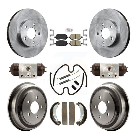 Front Rear Disc Brake Rotors Ceramic Pad & Drum Kit (9Pc) For Pontiac G5 Chevrolet Cobalt K8A-105685