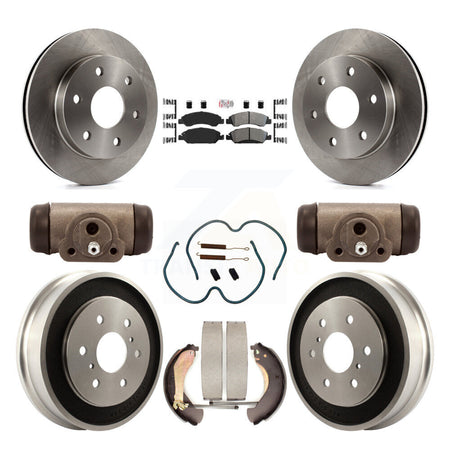 Front Rear Disc Brake Rotors Semi-Metallic Pads And Drum Kit (9Pc) For GMC Sierra 1500 K8A-105700