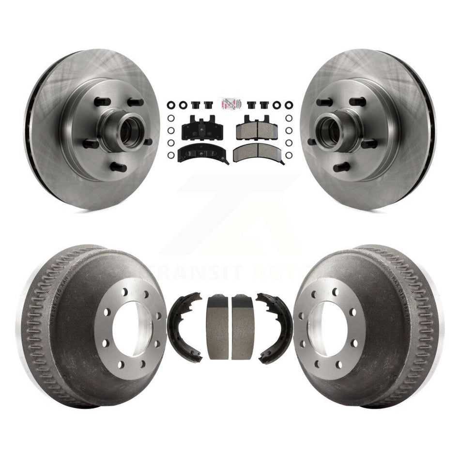 Front Rear Disc Brake Rotor Semi-Metallic Pad & Drum Kit For C1500 Suburban Chevrolet GMC K8A-105739