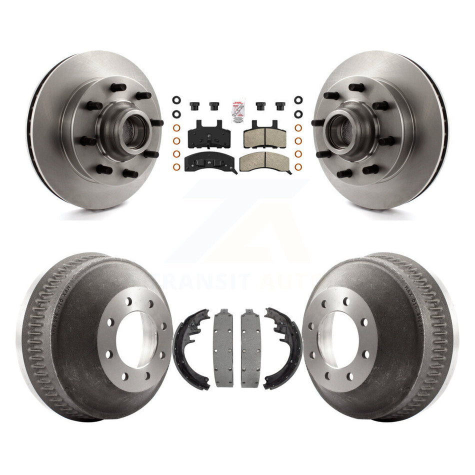 Front Rear Brake Rotors Semi-Metallic Pad Drum Kit For C2500 Chevrolet GMC C1500 Suburban K8A-105740