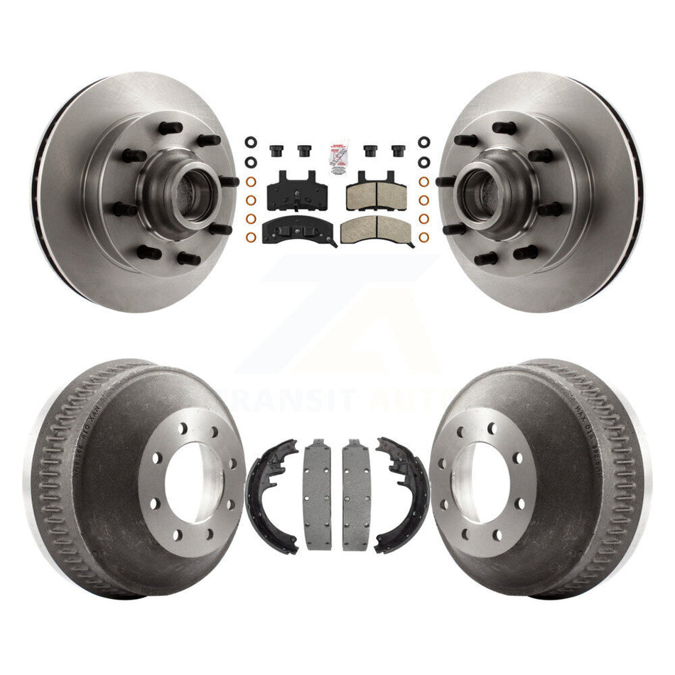 Front Rear Brake Rotors Semi-Metallic Pad Drum Kit For C2500 Chevrolet GMC C1500 Suburban K8A-105740